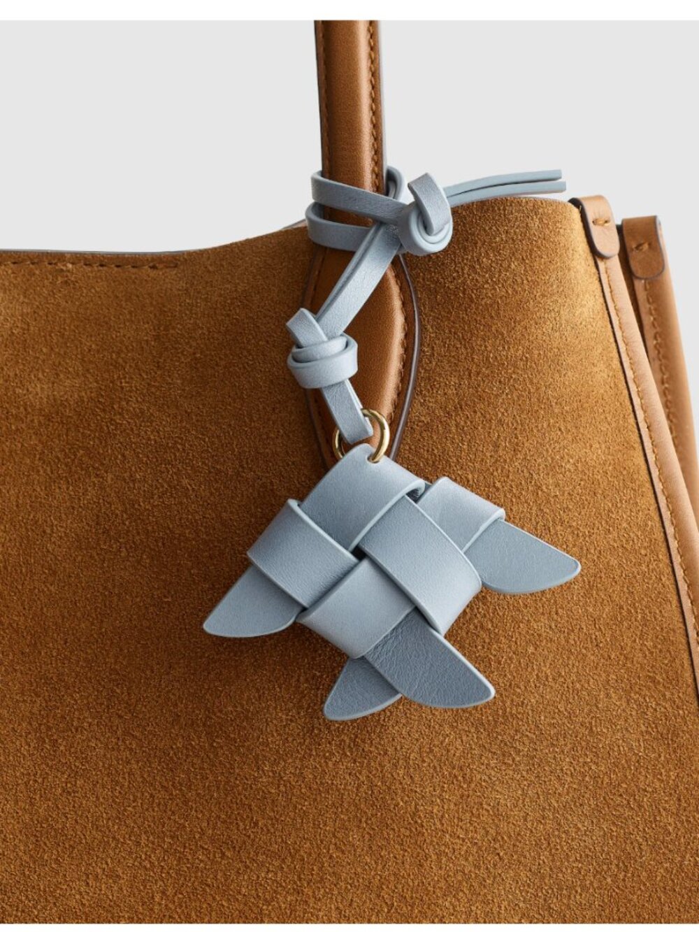 NEW WITH TAGS! Blue leather Madewell fish bag charm